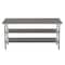 Flash Furniture 72 x 30 Stainless 2 Shelf Table with Backsplash NH-WT-GU-3072BSP-GG - alternate 7